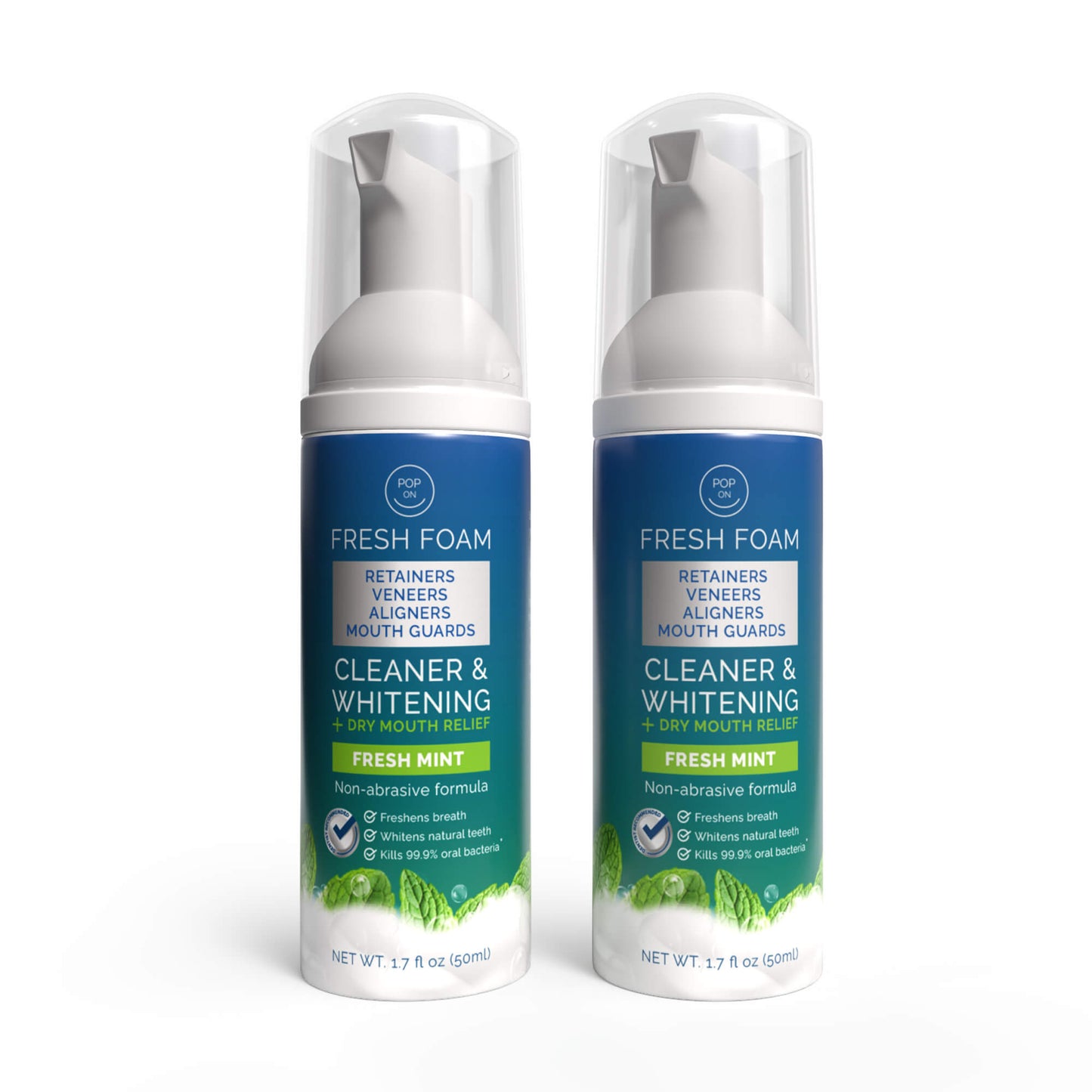 Pop On Fresh Foam | 2 Pack | Cleaner & Whitening | Save 30%
