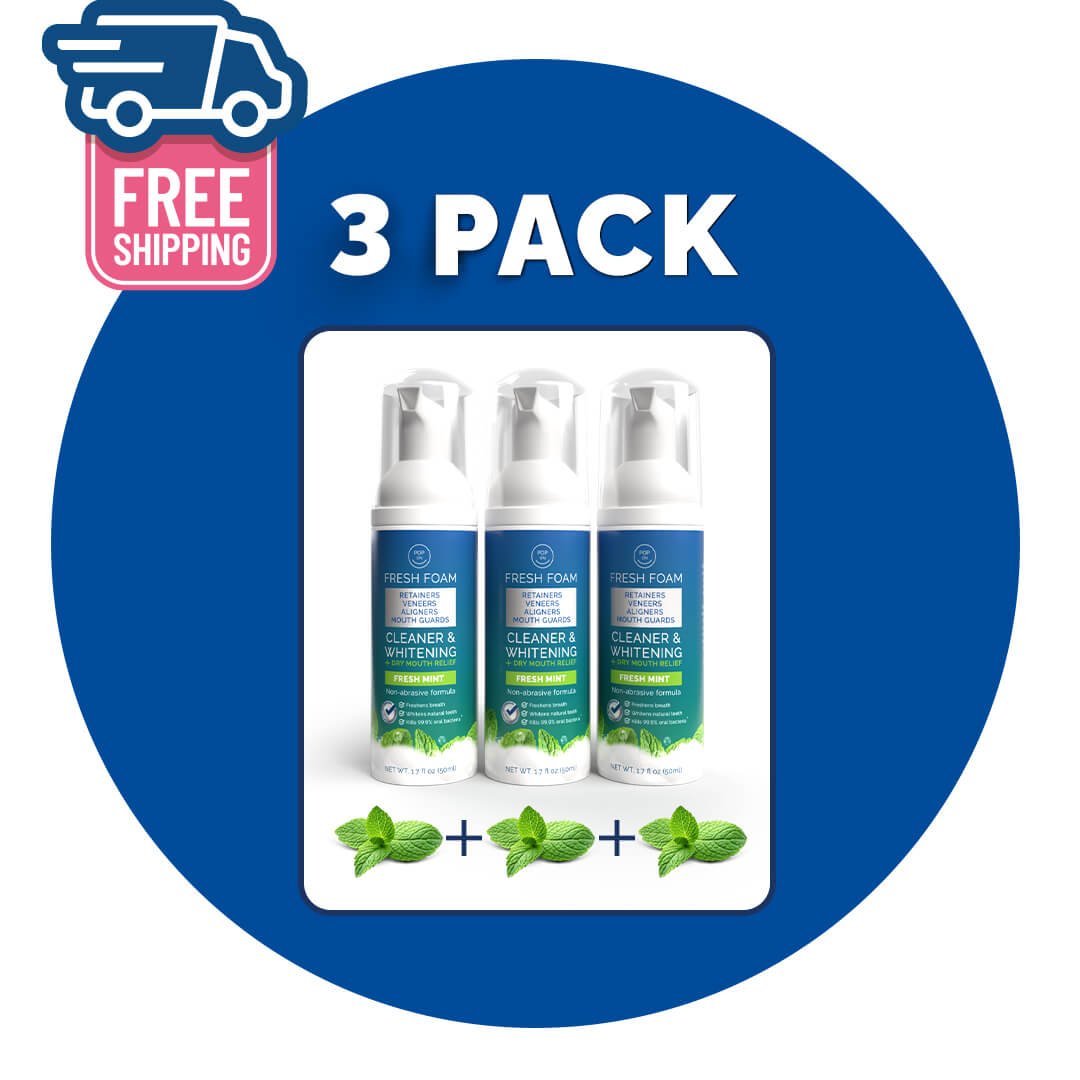 Pop On Fresh Foam | 3 Pack | Cleaner & Whitening | Save 33% + FREE Shipping